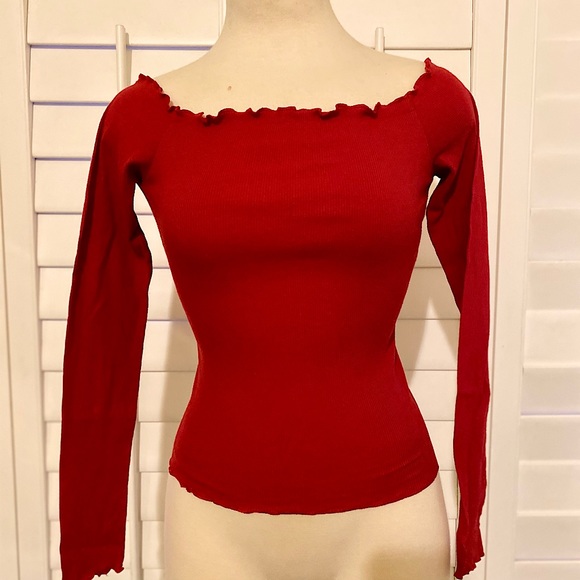 Hollister off the shoulder long sleeve top Sz M - Picture 1 of 4
